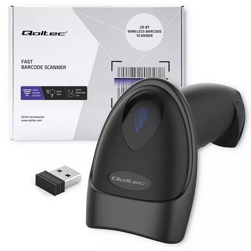 Vöötkoodilugeja QOLTEC 50880 1D/2D USB — käsiskanner USB-liidesega