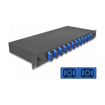 DeLOCK fiiberoptiline jätkukarp 67006 Must Metall 482x220x44mm