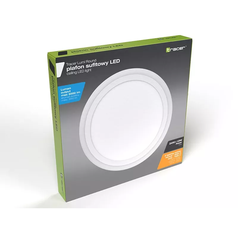 Laelamp TRACER TRAOSW47320 LED ümmargune 18W 3000K