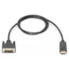 ASM AK-340301-030-S ASSMANN Kaabel Displayport 1.1a lukuga Type DP/DVI-D (24+1) M/M Must 3m
