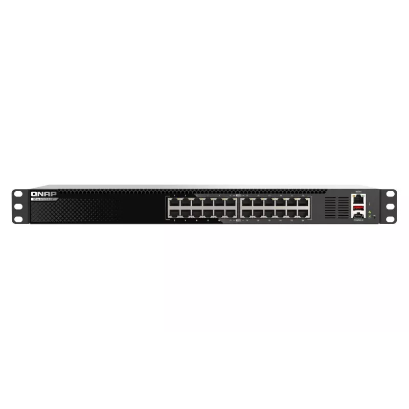 QNAP QSW-M3224-24T võrgukommutaator hallatav L3 10G Ethernet (100/1000/10000) 1U must, hõbedane