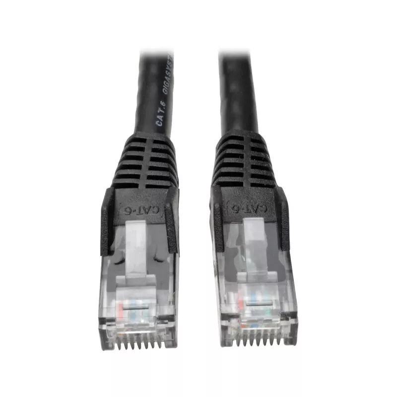 Eaton Tripp Lite Series Cat6 Gigabit Snagless Molded (UTP) Ethernet-kaabel (RJ45 M/M), PoE, must, 5 ft (1,52 m) - Paigakaabel - RJ-45 (M) kuni RJ-45 (M) - 1,52 m - UTP - CAT 6 - Mou