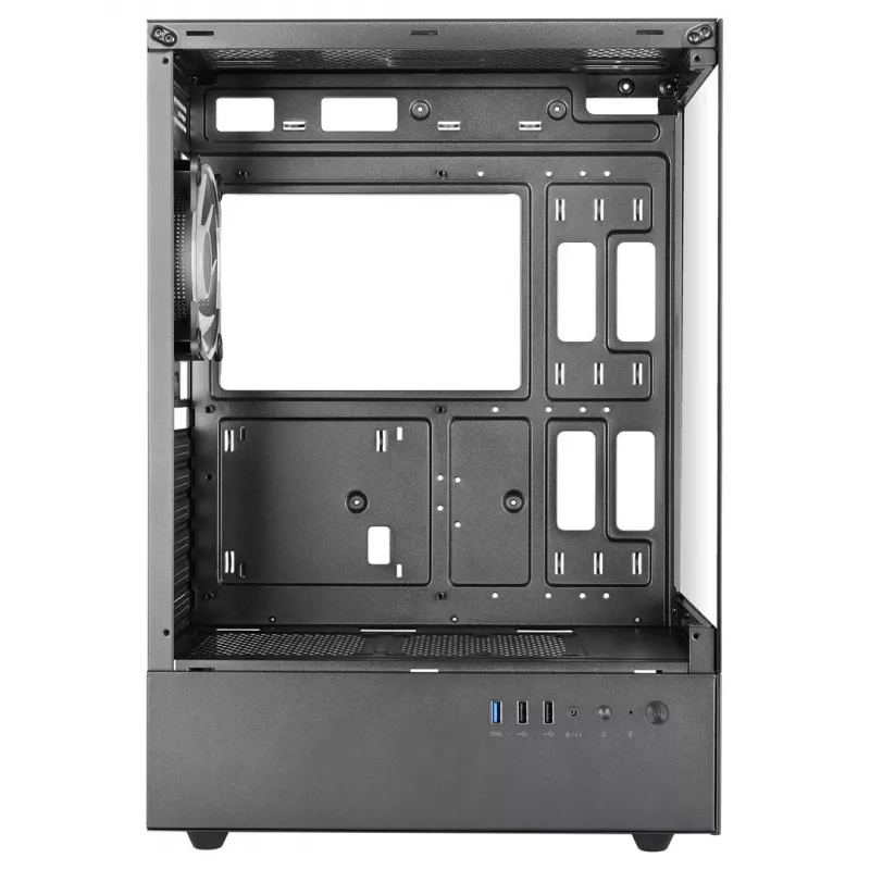 Arvuti korpus TACENS Mars Gaming MC-XO Midi Tower Must — ATX/Micro-ATX/Mini-ITX, toiteplokk all, 1×120 mm tagumine ventilaator, toetab kuni 328 mm GPU-d