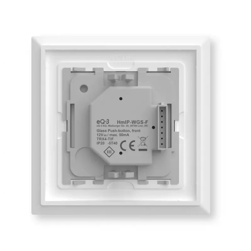 Smart-klaasnupp HomeMatic Homematic IP klaasnupp, 230 V, 868 MHz, valge, 54,5×54,5×29 mm