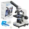 Deltaoptical DO-3210 liitoptiline mikroskoop — monokulaarne, 3 akromaatilist objektiivi, LED-valgustus, 40–400×, 45° kaldega pööratav pea