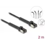 Võrgukaabel DeLOCK RJ45 õhuke Cat.8.1 U/FTP 2m Must