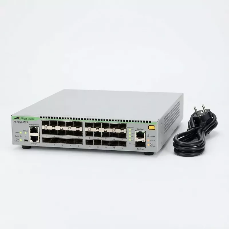 Allied Telesis See hind on ainult eelarvestamise eesmärgil 10 Gigabit Layer 3 Lite Stackable Switch, 18x SFP+ porti, EL toitejuhe, sisaldab LLW (AT-X250-18XS-50)