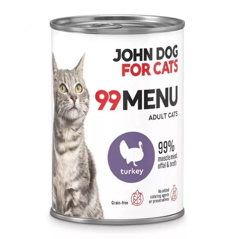 John Dog 99 Menu Turkey märg kassitoit 400 g