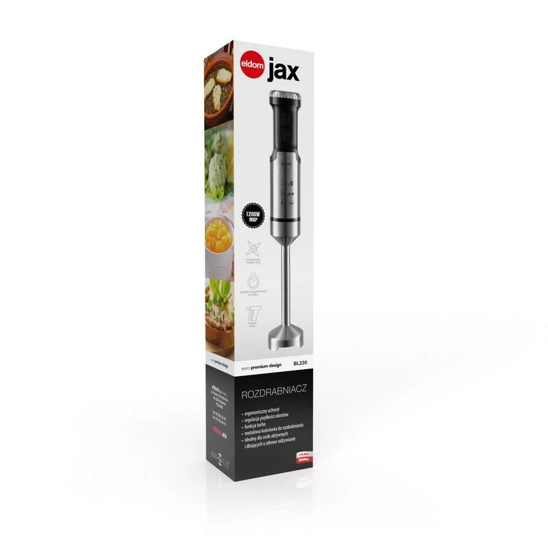 ELDOM Blender JAX, 1000 W, metallist ots, kiiruse reguleerimine, turbo