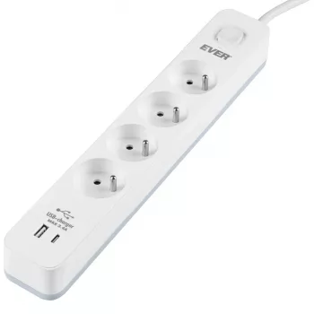 Liigpingekaitse pesa PROTECT 4PL 1A1C USB T/LZ12-PRO015/1000