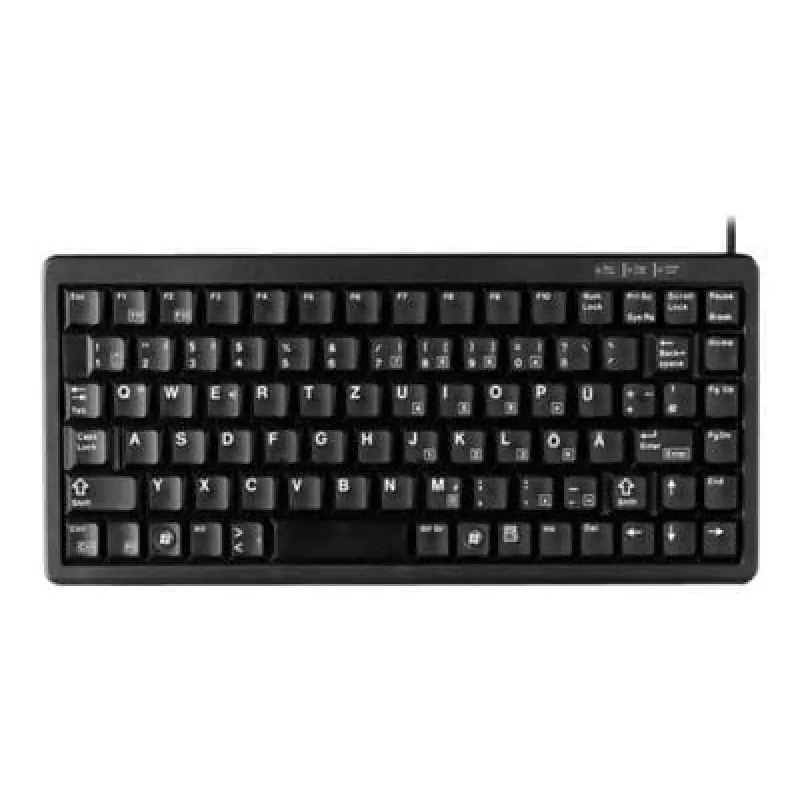 CHERRY Compact G84-4100LCADE-2, Combo (USB + PS/2), DE klaviatuur kontorisse USB + PS/2 QWERTY must