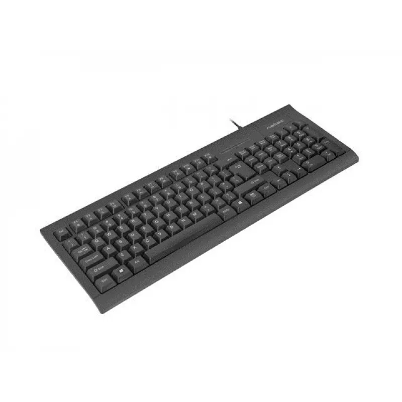Juhtmega täissuuruses klaviatuur NATEC MORAY Kodu/Kontor USB QWERTY US International Must, 104 klahvi, numbriklahvistik