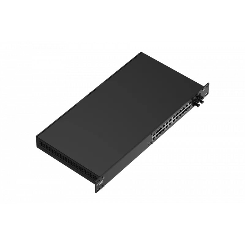 Hallatav Etherneti kommutaator TELTONIKA SWM281 — 24 RJ45 porti, 4 SFP-pesa
