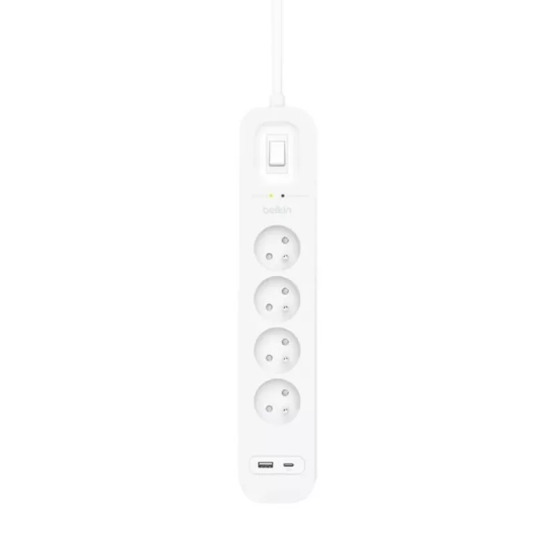 Liigpingekaitse Belkin SRB001CA2M 4 vahelduvvoolupistikut 900 J valge 2 m