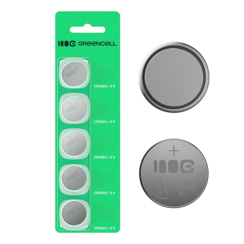 Green Cell nööppatarei 5x CR1620