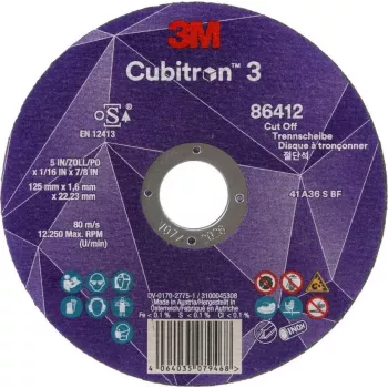 3M 86412 - Lõikeketas - Metall - Keraamiline kiud - 12250 RPM - Ümmargune - 2,22 cm (7100303829)