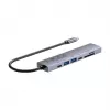USB-C jaotur Unitek H1124AGY01 100W PD, HDMI 2.0, 2x USB‑A, 2x USB‑C, SD/microSD lugejaga — alumiinium