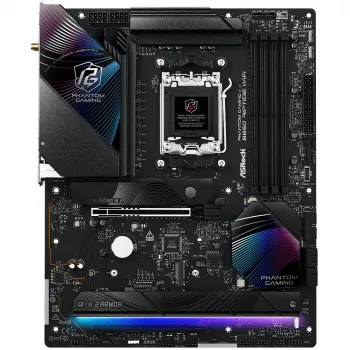 Emaplaat ASRock Phantom Gaming B850 Riptide WiFi — AMD B850, Socket AM5, ATX, DDR5, 4x M.2, Wi‑Fi 7, 2.5Gb LAN