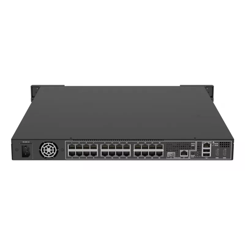 Videovalvesalvesti AXIS S2224 Mk II 24-kanaliline, 48-kanaliline taasesitus, 7680×4320, 6 TB HDD, 256 GB SSD, RAID 0/1/10, 1U, must