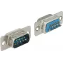Sub-D 9-kontaktiga pistik DELOCK 65881 — sinine/hõbedane, 31×15×12,5 mm