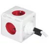 Allocacoc 2304/FREXPC pikendusjuhe 3 m 5 AC pistikupesa Siseruumides Punane, Valge