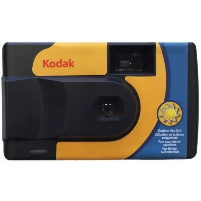 Kodak DAYLIGHT kaamera, ühekordne fotokaamera värvilise filmiga 39 fotot. Sisseehitatud välklamp puudub.