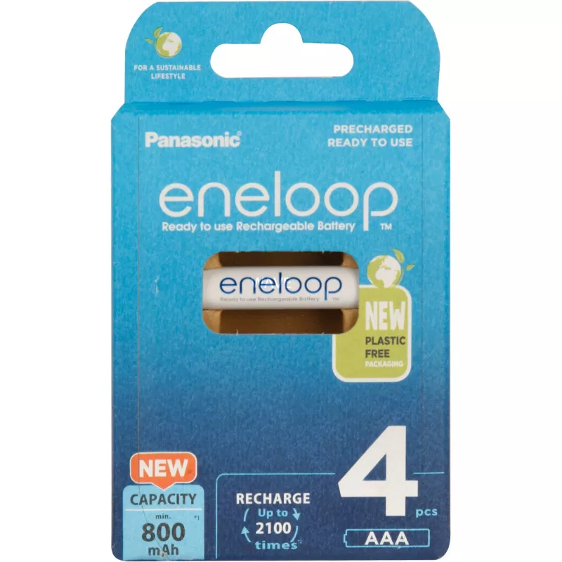 Laetavad patareid PANASONIC ENELOOP AAA 800 mAh 4 tk (BK-4MCDE/4CP)