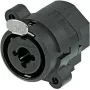 Neutrik NCJ6FI-S XLR/1/4 stereo jack combo Must juhtmega pistik (NCJ6FI-S)