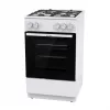 Vabalt seisev gaasipliit ahjuga Gorenje GG5A10WFFM — 4 põletiga pliidiplaat, 70 l ahi, emailitud pealispind, valge