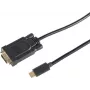 Videokaabli adapter S/CONN 10-59045 3 m USB USB-C VGA (D-Sub) Must