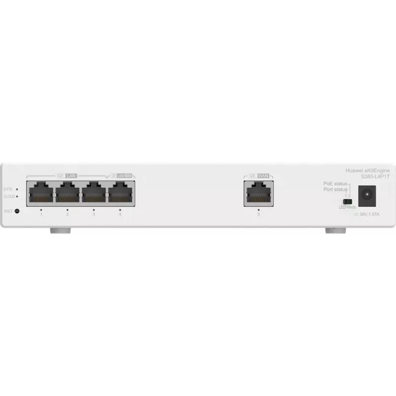 Huawei S380-L4P1T mitme teenuse ruuter, 1x WAN, 4x POE LAN 1x WAN, 4x POE LAN
