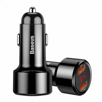 Autolaadur Baseus CCMLC20A-01 — nutitelefonidele, sisend 12–24 V, väljund kuni 20 V, must