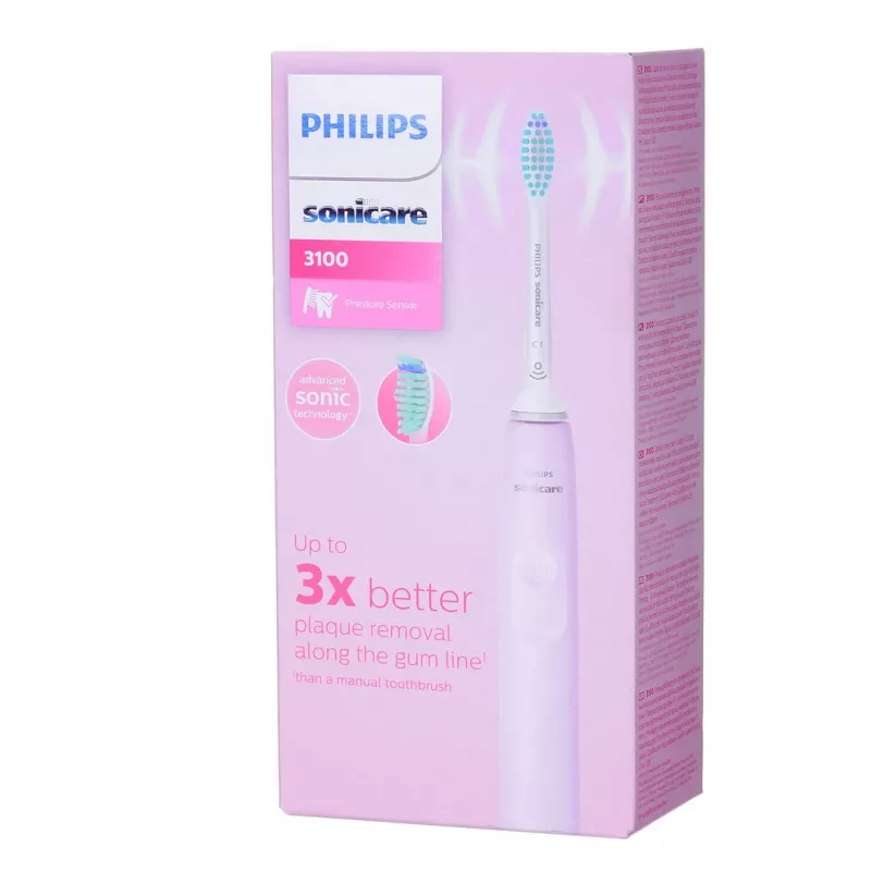 Sonic elektriline hambahari Philips 3100 series HX3671/11 surveanduriga, sisseehitatud Li‑Ion aku, 1 harjapea, valge/roosa