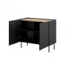 Kummut Cama Meble ONDA 2D 98x45x85 cm, must, puitlaastplaadist karkass