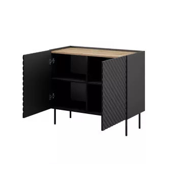 Kummut Cama Meble ONDA 2D 98x45x85 cm, must, puitlaastplaadist karkass