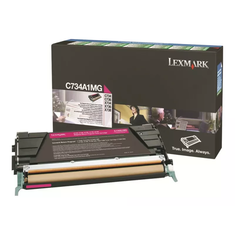 Lexmark - Tonerpatrone - 1 x Magenta - 6000 Seiten - LRP / LCCP (0C734A1MG)