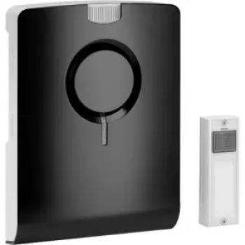 Grothe ECHO - must - valge - juhtmevaba - 868,35 MHz - 500 m - 86 dB - IP54 (43501)