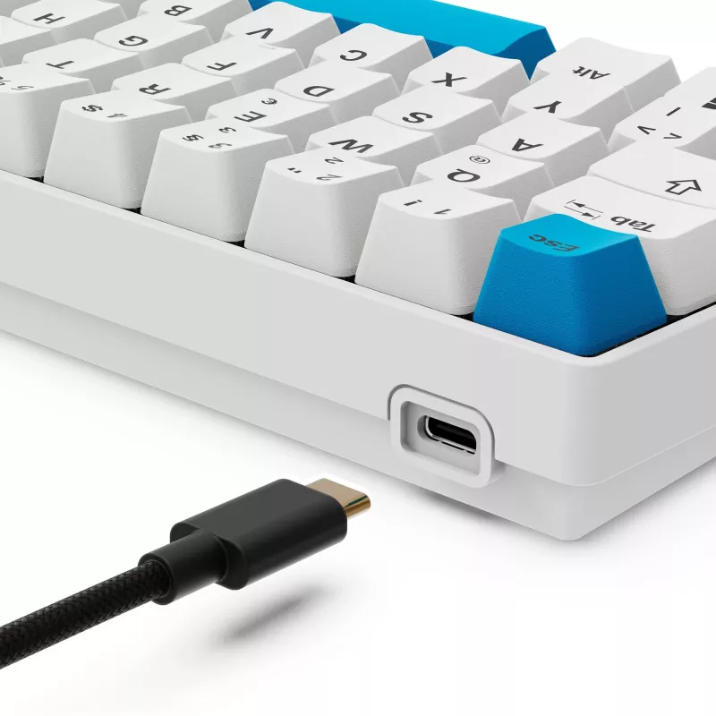 Sharkoon SGK50 S4 klaviatuur Kodu USB QWERTZ Saksa Valge 60% RGB LED