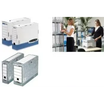 Fellowes arhiivikarp R-Kive PRIMA, valge-sinine (B)100 mm, valmistatud 100% taaskasutatud kartongist, 100% taaskasutatav (0026501)