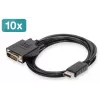 Digitus DisplayPort – DVI adapterkaabel, pakis 10 tk