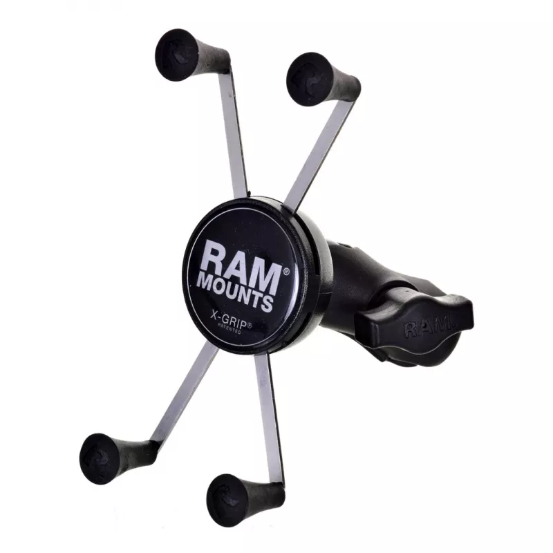 RAM Mounts X-Grip suure telefonihoidik mootorratta kahvli varre alusega