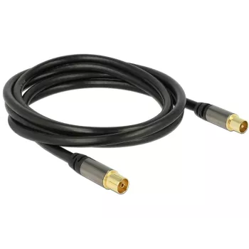 Koaksiaalkaabel RG-6/U DeLOCK 88923 2 m IEC Must