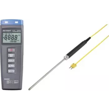 VOLTCRAFT K102 + TP 208 temperatuuri mõõteseade -200 kuni +1370 °C Andur tüüp K
