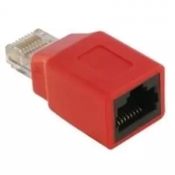 Ristühendusadapter DeLOCK RJ45 M/F punane 65025
