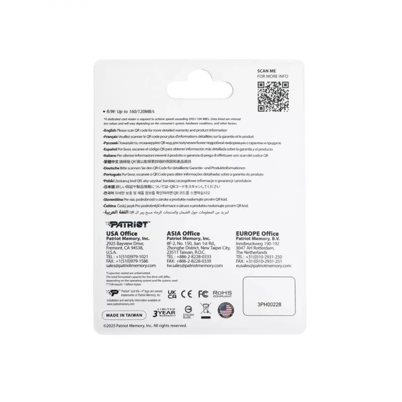 Patriot Memory EP DDR200 mälukaart 1TB MicroSDXC 160/120 MB/s (PEF1TEP33MCX)