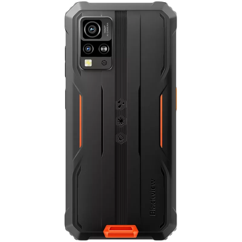 Blackview Rugged BV4800SE LTE 6.56 inch HD+IPS 720x1612 90Hz 4Gb+64Gb UMS9320E Octa-Core 1.8GHz CAM Front 8MP Rear 16MP+2MP NFC 5100mAh ILMA LAADIJATA Android 15 Oranž