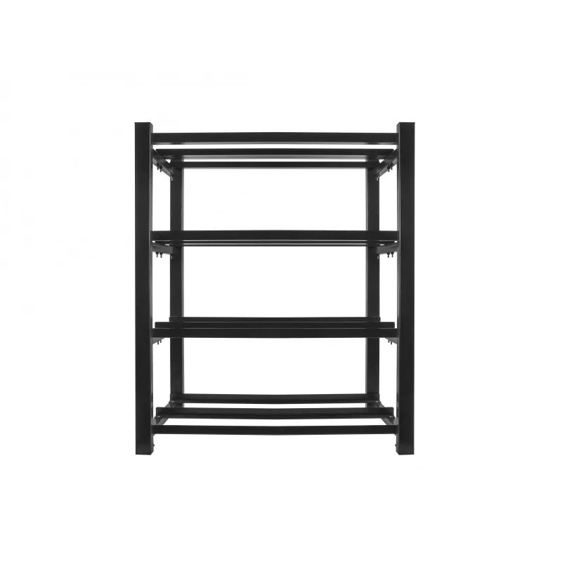 Akuraam UPS-ile 830x454 2 rida 4 taset 8 riiulit must lamepakend