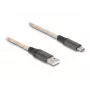 DELOCK USB 2.0 kaabel Type-A kuni USB USB-C RGB 1m
