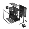 PC Case MODECOM Volcano Stellar 5F ATX Midi Tower, karastatud klaas, 5 eelpaigaldatud ventilaatorit, USB‑C, toetab microATX/ATX, max GPU 420mm, CPU jahuti kõrgus 175mm