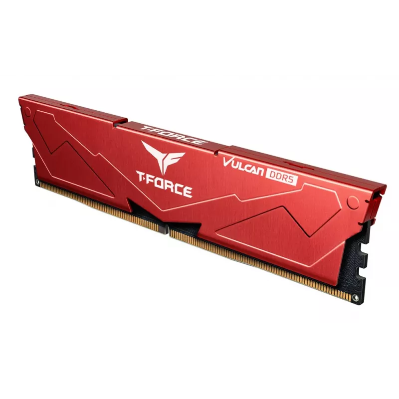 Team Group VULCAN FLRD532G6000HC30DC01, 32 GB, 2 x 16 GB, DDR5, 6000 MHz, 288-pin DIMM, punane
